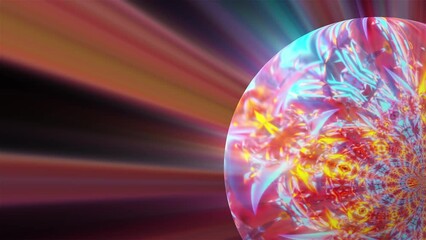 Poster - abstract colorful sphere. computer generated 3d render