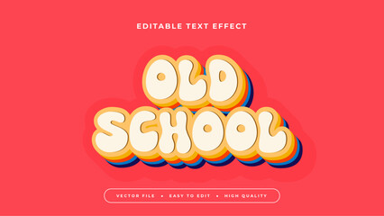Poster - Pink orange and blue old school 3d editable text effect - font style