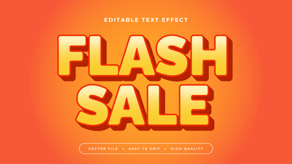 Poster - Orange and yellow flashsale 3d editable text effect - font style