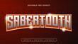 Orange red and silver sabertooth 3d editable text effect - font style
