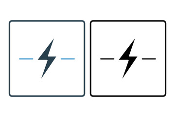 Poster - electricity icon. icon related with energy and technological development . solid icon style. Simple vector design editable