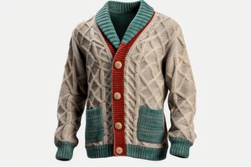 Aufkleber - A classic cardigan sweater with buttons on the front. Suitable for casual and formal occasions