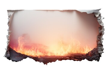 Aufkleber - A picture capturing a fire in the center, creating a focal point. This image can be used to depict concepts of warmth, danger, energy, or destruction
