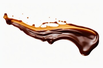 Canvas Print - A visually appealing image of a splash of chocolate on a clean white background. Perfect for food-related projects and advertisements