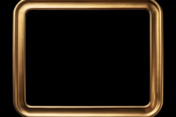 Poster - A gold frame is showcased against a black background. Perfect for adding elegance and sophistication to any project