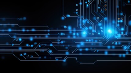 Aufkleber - Circuit line technology background. Concept technology, innovation, big data, Ai, network, business, modern