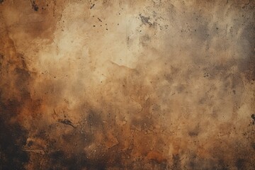 Poster - A picture of a brown and black wall with a clock. Can be used to depict time management, interior design, or office settings