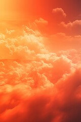 Aufkleber - An airplane soaring through a beautiful sky filled with fluffy clouds. Perfect for travel or aviation-related designs