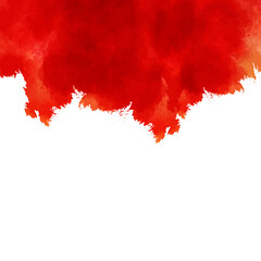 Wall Mural - red ink watercolor painted transparent png