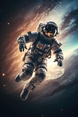Wall Mural - an astronaut floating in space