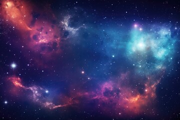 Wall Mural - A vivid space background filled with celestial wonders, stars, and space for your message