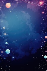 Wall Mural - A vivid space background filled with celestial wonders, stars, and space for your message