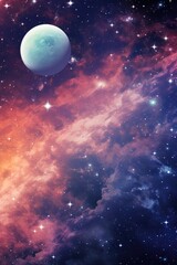 Wall Mural - A vivid space background filled with celestial wonders, stars, and space for your message