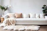 Fototapeta  - white sofa in a room