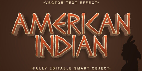 Poster - Historic American Indian Vector Fully Editable Smart Object Text Effect