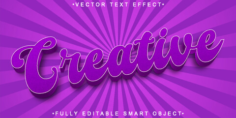 Poster - Purple Creative Vector Fully Editable Smart Object Text Effect