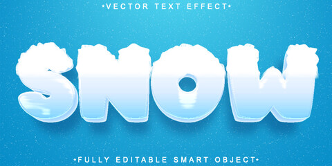 Poster - Winter Snow Vector Fully Editable Smart Object Text Effect