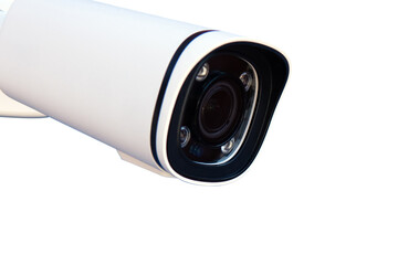 Wall Mural - CCTV Security camera isolated white background.