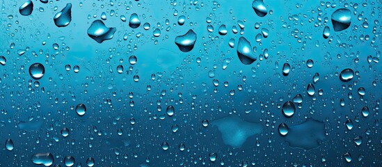 Poster - Raindrops on glass surface.