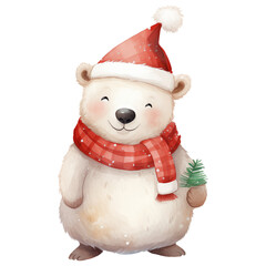 Wall Mural - White bear Christmas 