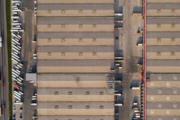 Aufkleber - Aerial view of giant logistic center