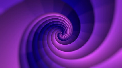 Poster - Minimal spiral in infinite rotation. Abstract background in purple color. Dizzy concentric pattern. Retro backdrop for event, party, carnival, celebration, anniversary or other. Seamless loop.