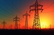 © ArtCookStudio - silhouette of power lines at sunset