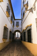 Narrow cobblestone streets and beautiful houses of Ronda city