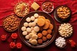 Top view of chinese new year desserts and sweets