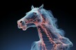 3D visualization of the respiratory system in horses. Generative AI