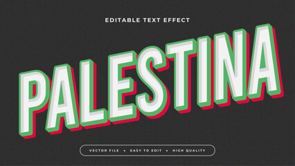 Wall Mural - Colorful colourful palestine 3d editable text effect - font style