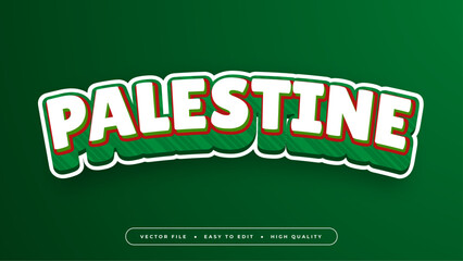 Wall Mural - Colorful colourful palestine 3d editable text effect - font style