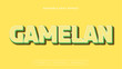 © QalamVision - Yellow and green gamelan 3d editable text effect - font style