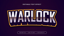 Purple Violet Yellow And White Warlock 3d Editable Text Effect - Font Style