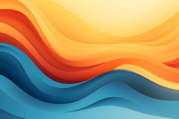 Wall Mural - abstract relaxing tranquil wavy background with soft flowing waves