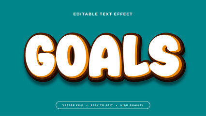 Poster - Green black and white goals 3d editable text effect - font style