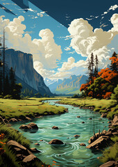 Wall Mural - Yosemite National Park, art