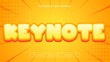 White yellow and orange keynote 3d editable text effect - font style