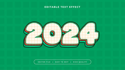 Poster - Colorful 2024 3d editable text effect - font style