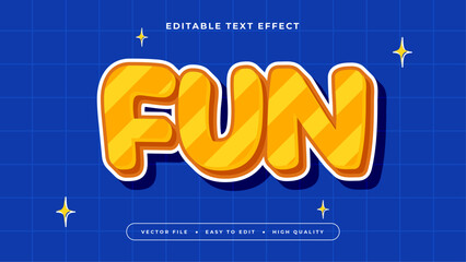 Poster - Orange blue and white fun 3d editable text effect - font style
