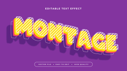 Colorful montage 3d editable text effect - font style