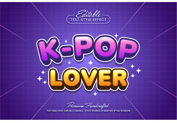 Poster - Korean title editable 3D vector text style effect, suitable for creating eye-catching text graphics for digital and print media such as posters, social media posts, banners, and advertisements.
