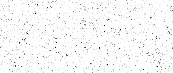 Poster - Black and white mottled seamless pattern. Small grunge sprinkles, particles, dots and spots texture. Noise grain repeating background. Overlay random grit wallpaper. Vector dust backdrop