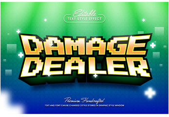 Poster - Video game esport team editable 3D vector text style effect, suitable for creating eye-catching text graphics for digital media such as posters, social media posts, banners, and advertisements