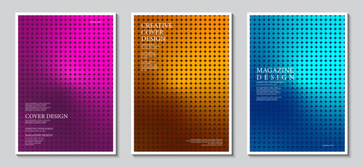 Fototapete - Posters design with abstract background. Gradient design modern mosaic geometric square shape. Ideas for magazine, covers and brochures. Vector Illustrator EPS.