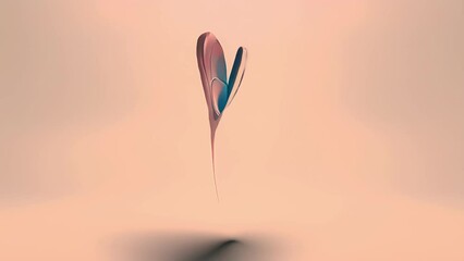 Wall Mural - Minimal animation of a pulsating heart made out of simple shapes, conveying the essence of love and emotion.