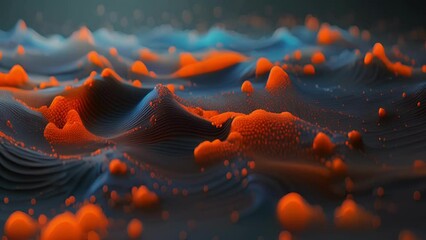 Wall Mural - Abstract minimal animation of floating particles that form different intricate patterns.