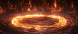 fire hot circle hole, burn, flame 1