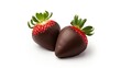 © The Little Hut - Generative AI : Chocolate-covered strawberries on isolated white background