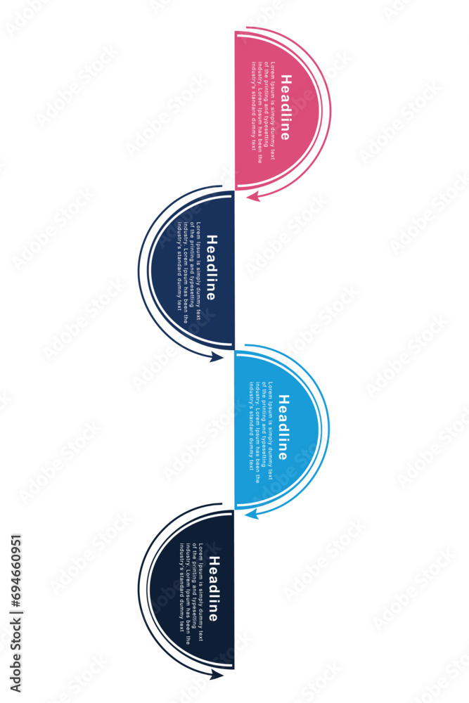 Four steps circle infographic scheme, template, chart, diagram, module ...